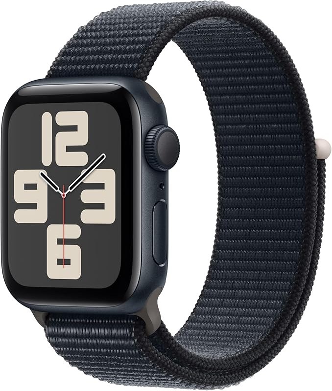 Apple Watch SE (2. nesil, 2023) GPS 40 mm Gece Yarısı Alüminyum Kasa Akıllı Saat ve Gece Yarısı Spor Loop. Fitness ve Uyku Takibi, Trafik Kazası Algılama, Kalp Atış Hızı Takibi, Retina Ekran