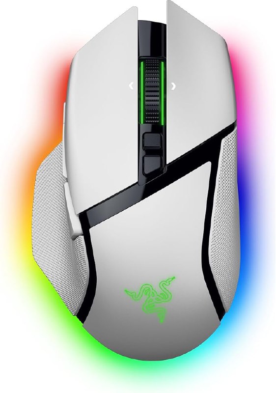 Razer Basilisk V3 Pro 35K - Chroma RGB ile Tamamen Özelleştirilebilir Kablosuz Ergonomik Oyun Mouse'u - 35K Optik Sensör (Yapılandırılabilir Tekerleği, 13 Özelleştirilebilir Kontrol) Beyaz