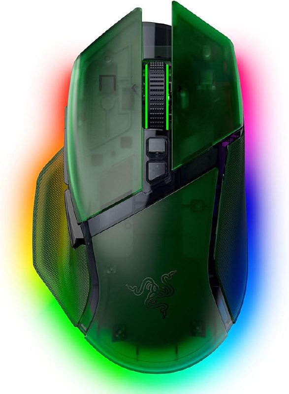 Razer Basilisk V3 Pro 35K Phantom Green Edition - Tamamen Özelleştirilebilir Kablosuz Ergonomik RGB Oyun Mouse'u (4 Yönlü Tekerleği, 35K DPI Sensör, 13 Düğme) Phantom Green