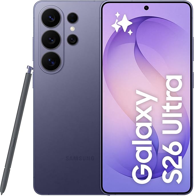 Samsung Galaxy S26 Ultra Kobalt Mor, 256GB Depolama, Yapay Zeka Telefonu, 12GB Bellek, Özelleştirilmiş AP, Yerleşik Gizlilik Ekranı, Photo Assist, 200MP Kamera, 5000mAh Pil