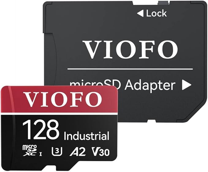 Viofo High Endurance 128GB Class 10 A2 V30 100MB/s Okuma 80MB/s Yazma Micro SD Hafıza Kartı