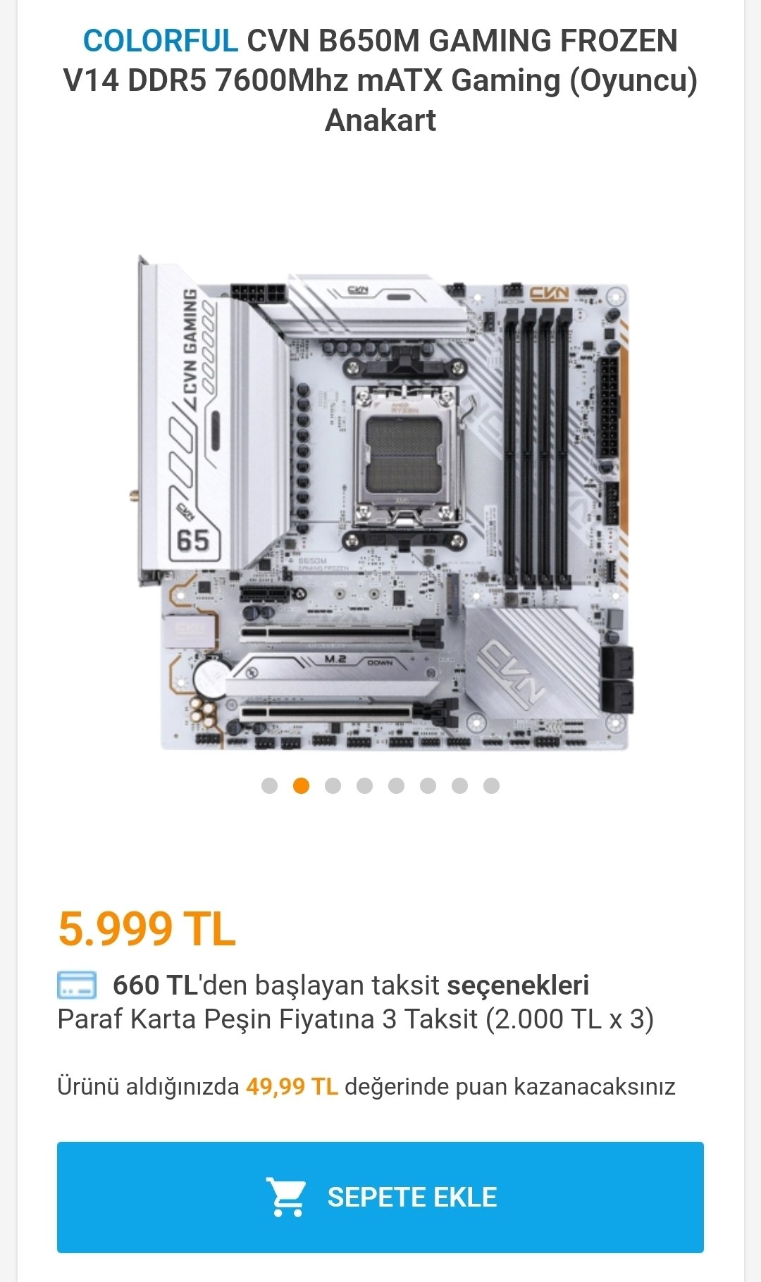Yanlış bilgilendirme olmaması adına tekrar paylaşım yapıyorum. Daha önce paylaşılan model mATX, yani görseldeki şekilde geliyor. 12+2+1 toplam 15 faz, 2 adet Gen5 yuvasıyla geliyor. Bir önceki gönderiye benzer bir anakart arayışında olanlar, Colorful BATTLE-AX B650A-GHA Wi-Fİ V14 modeline bakabilir. Aynı özelliklere benzer yapıda ve son 6 ayın en düşük fiyatında.
